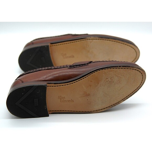 Allen Edmonds Maxfield Tassel Loafers 47716 Chili Cognac Brown Sz 11 C 99% USA - Picture 8 of 11